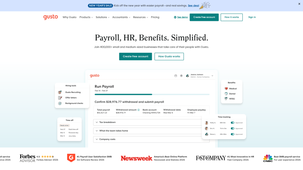 Gusto Review: Online Payroll and HR Platform for Small Businesses
